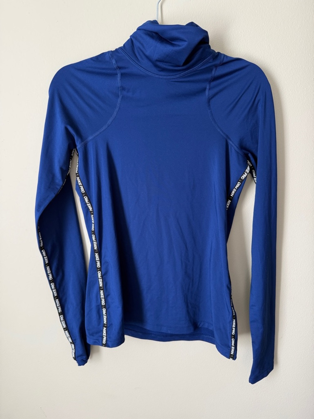 Nike Royal Blue Long-Sleeve Funnel Neck Performance Top
